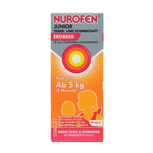 NUROFEN ar zemeņu garšu 200 mg/5 ml susp, 100ml