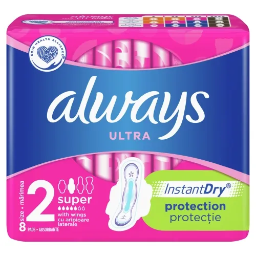 ALWAYS Ultra Super paketes, 8 gab