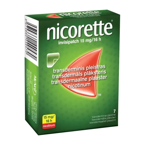 NICORETTE Set 15 mg/ 16 H transdermālie plāksteri, 7 gab.