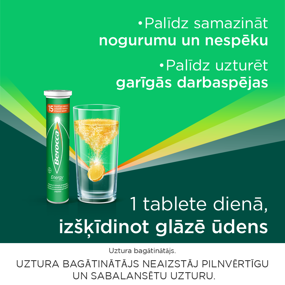 BEROCCA Energy putojošās tabletes, 30gab - Produkta attēls 2