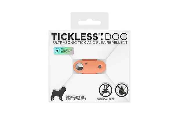 Tickless MINI Dog ultraskaņas repelenta ierīce, persiku (USB lādējama) - Produkta attēls 2