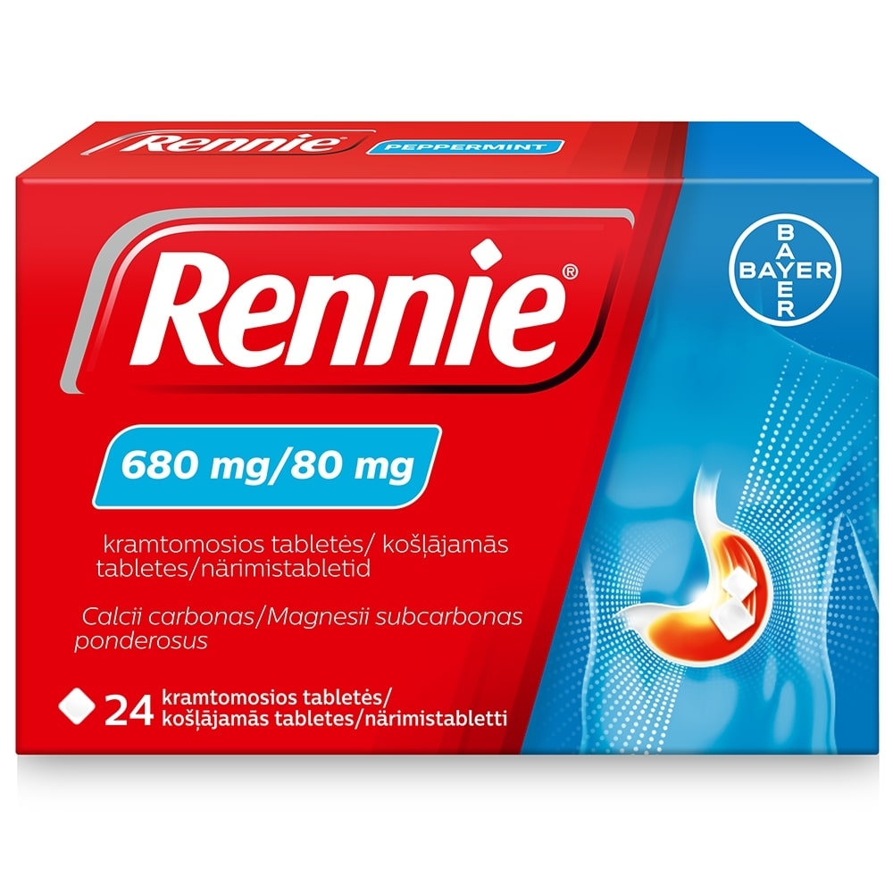 RENNIE KOŠĻĀJAMĀS TABLETES N24 - Produkta attēls 2
