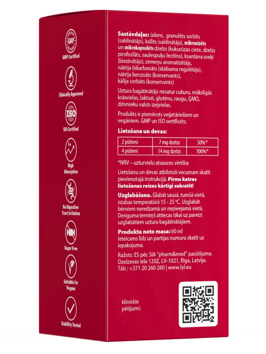 LYL F26 SPRAY®️ iron boost, sprejs, 60 ml - Produkta attēls 2