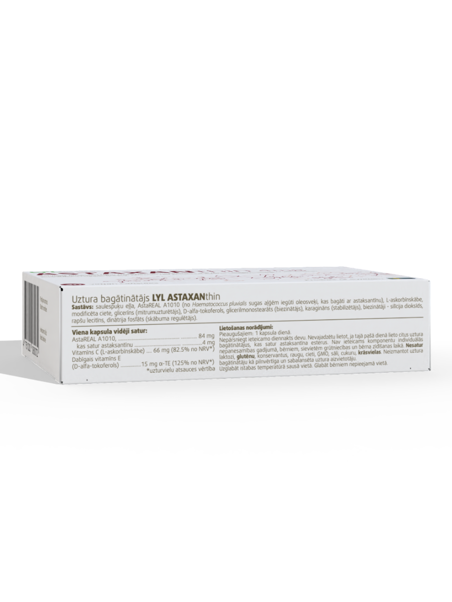 LYL ASTAXANthin, 30 kapsulas - Produkta attēls 2