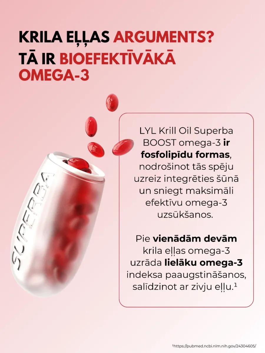 LYL Krill Oil Superba BOOST, 30 kapsulas - Produkta attēls 4