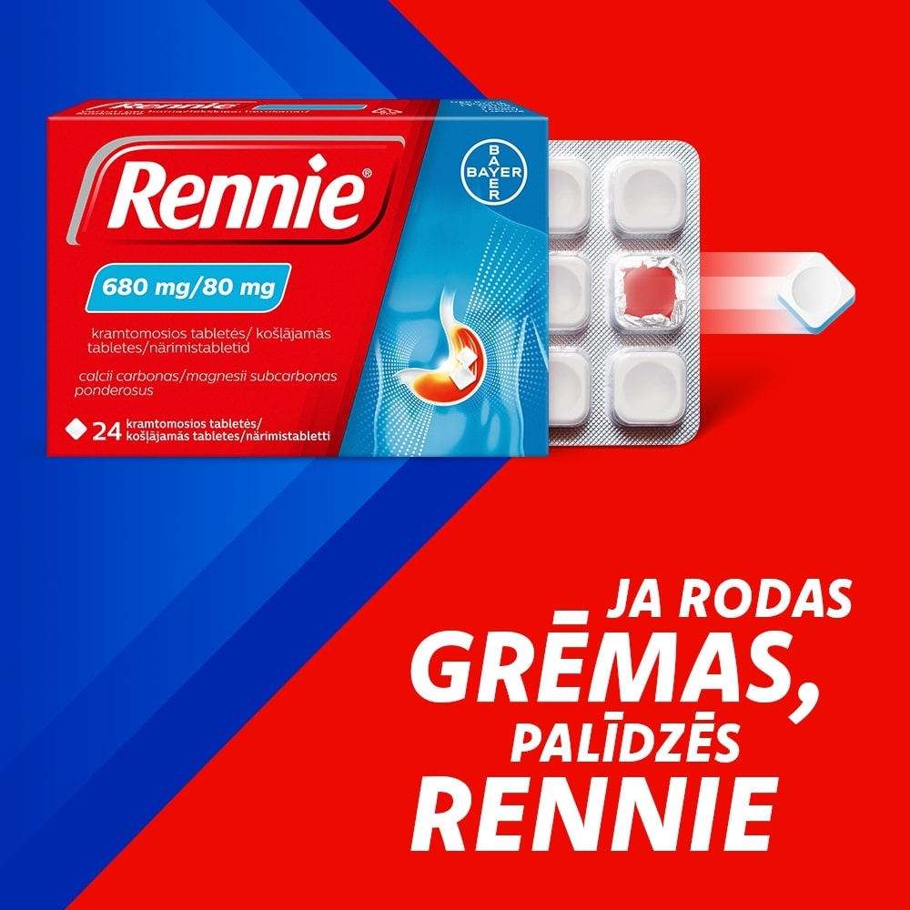 RENNIE KOŠĻĀJAMĀS TABLETES N24 - Produkta attēls 5