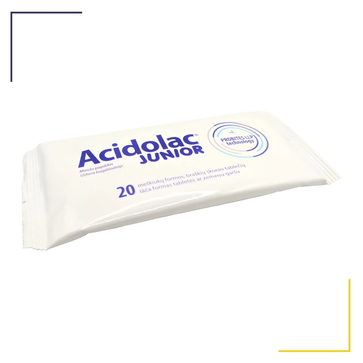 ACIDOLAC® Junior ar zemeņu garšu tabletes, 20 gab. - Produkta attēls 3