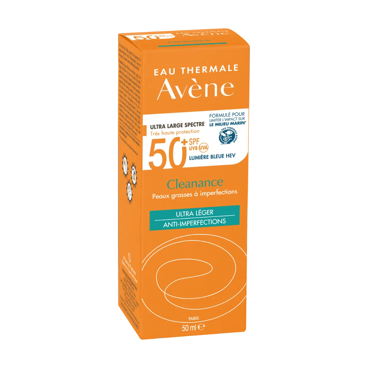 AVÈNE Sun Cleanance SPF50+ emulsija taukainai sejas ādai, 50ml - Produkta attēls 2