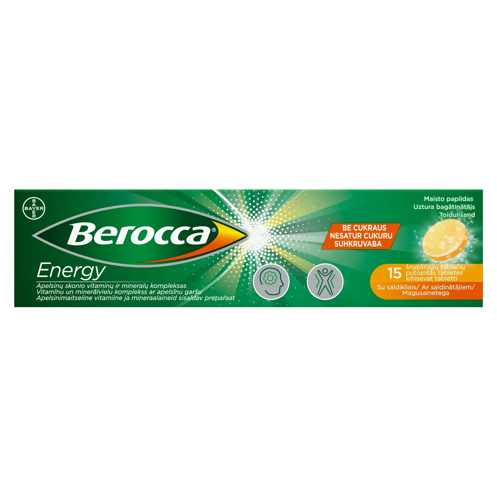 BEROCCA Energy putojošās tabletes, 15gab - Produkta attēls 4
