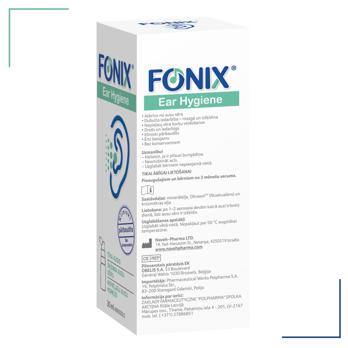 FONIX Ear Hygiene Ausu Aerosols 30 Ml FONIX Ear Hygiene Ausu Aerosols 30 Ml