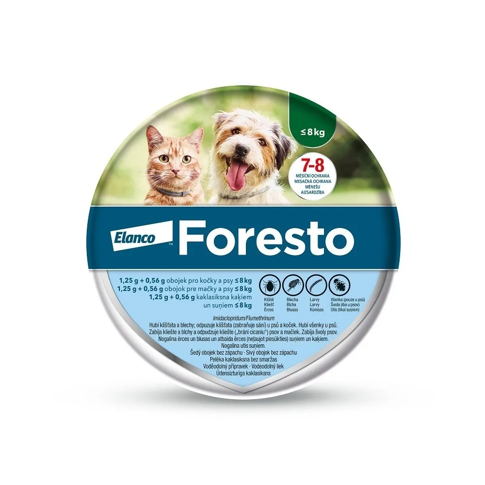 FORESTO 1.25+0.56G/G KAKLA SIKSNA 38CM SUŅIEM/KAĶIEM <8KG - Produkta attēls 3