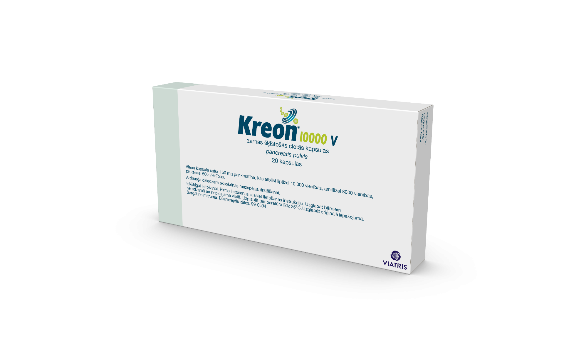 KREON 10000 KAPSULAS N20 /BLISTERIS - Produkta attēls 2