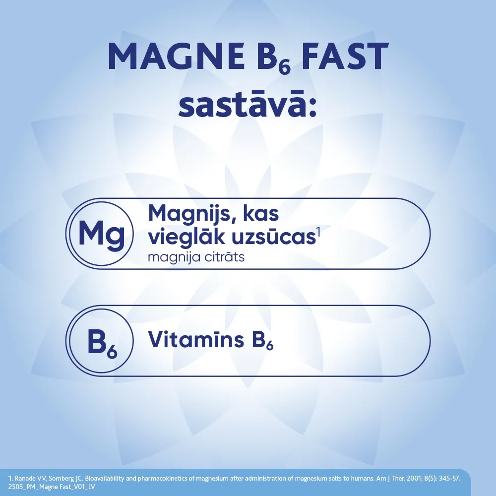 MAGNE B6 (Magnijs) fast granulas, 20 gab - Produkta attēls 3