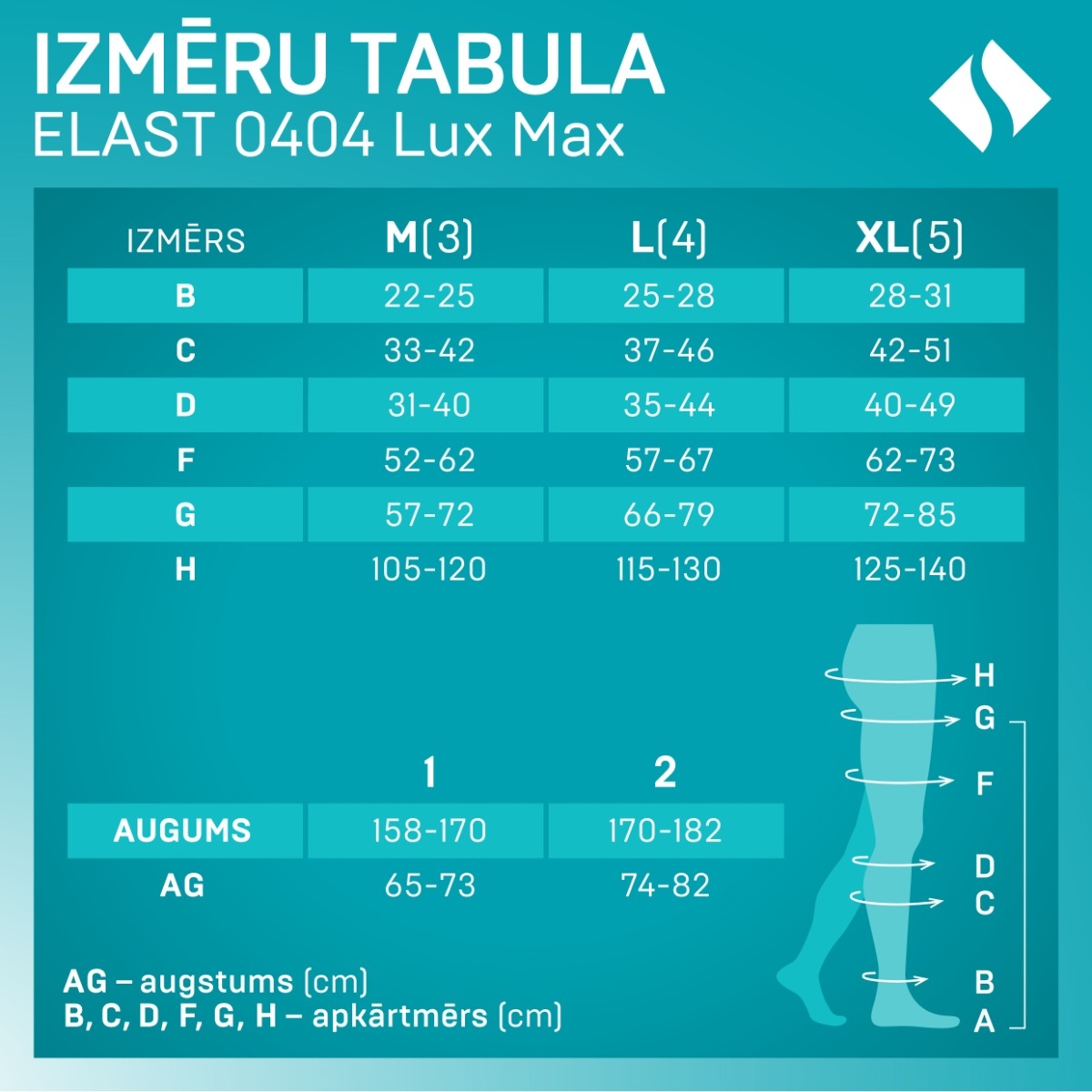 TONUS ELAST 0404 Lux Max vēnu zeķubikses (23-32 mm) 1.aug Nr5 (karameles krāsā) - Produkta attēls 2
