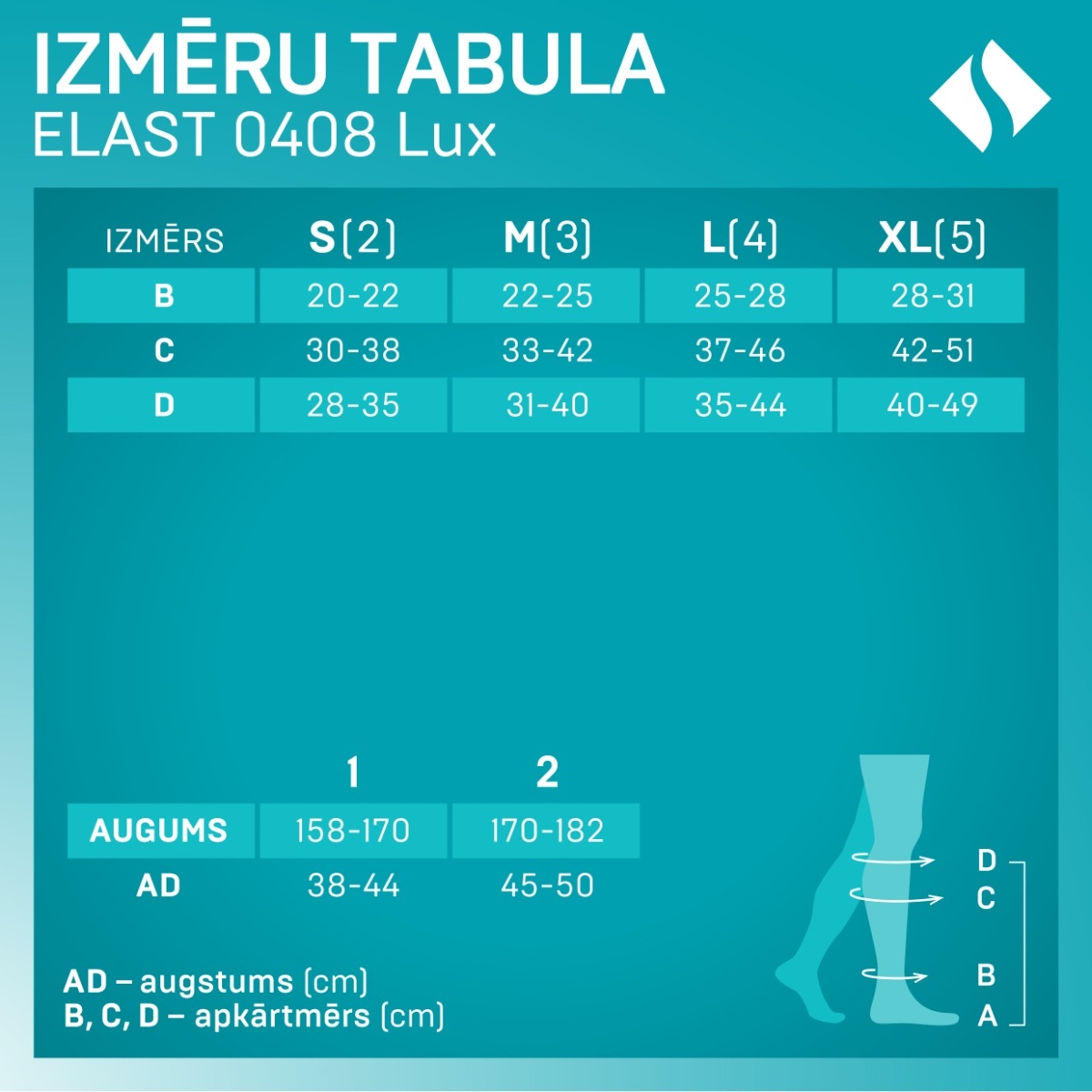 TONUS ELAST 0408 Lux vēnu zeķe (18 - 21 mm) Nr.5, melns - Produkta attēls 2