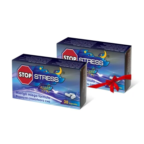 Product image of STOP-STRESS Night kapsulas (1+1), 30 gab
