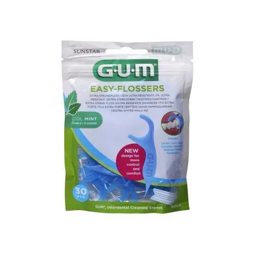 Product image of GUM® Easy Flossers zobu diegs, 30 gab