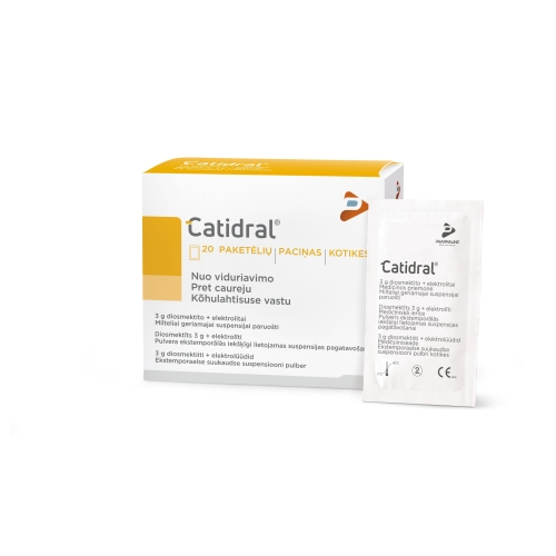 Latvia product data sample: CATIDRAL pulveris, 20 gab.
