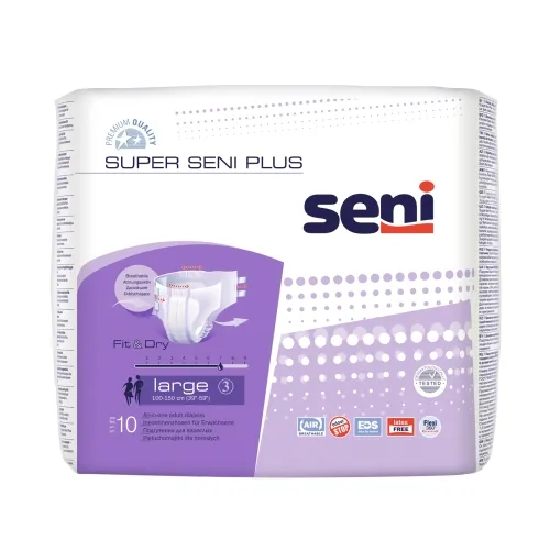 Product image of SENI SUPER PLUS autiņbikses pieaugušajiem, L izmērs (100-150 cm), 10 g
