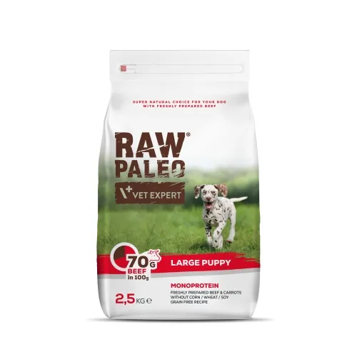 RAW PALEO KUCĒNU SAUSĀ B LARGE LIELLOPS 2.5KG - Produkta attēls 