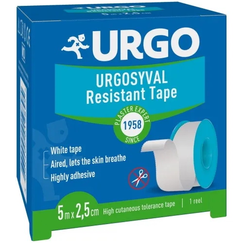 Product image of URGO SYVAL izturīgs lentveida plāksteris 5 m x 2,5 cm