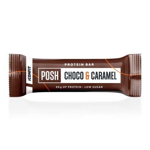 ICONFIT Posh Choco & Caramel proteīna batoniņš, 55 g.