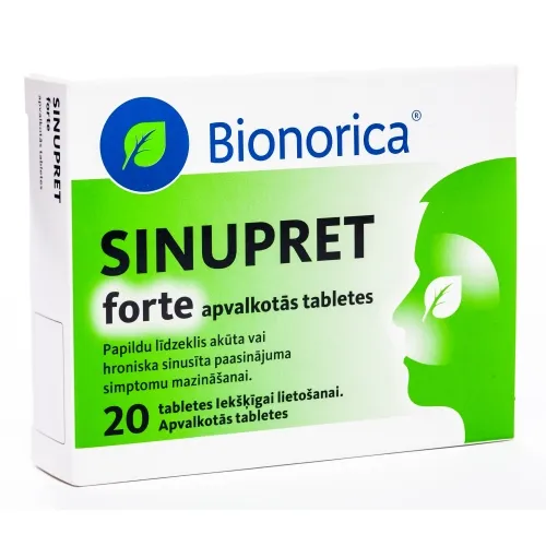 Product image of SINUPRET® Forte tabletes, 20 gab