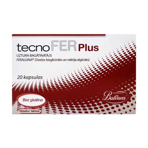 tecnoFER Plus 30mg kapsulas, 20 gab - Produkta attēls 4