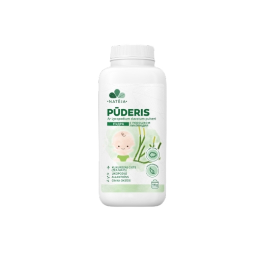 Product image of NATĒJA pūderis bērniem ar likopodiju un alantoīnu, 100 g