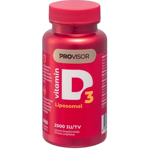 Product image of PROVISOR Liposomal D vitamīns 2500 IU kapsulas, 60 gab.