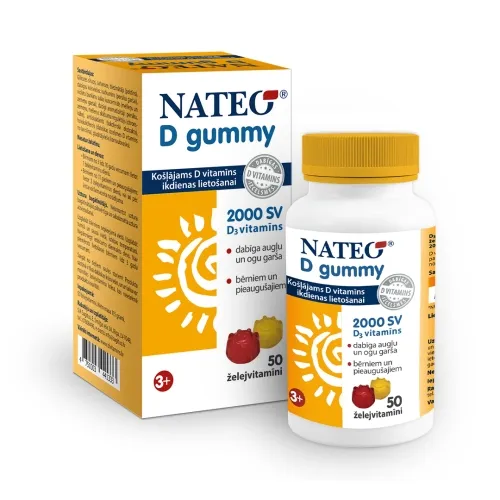 Product image of NATEO D Gummy 2000 želejvitamīni, 50 gab.