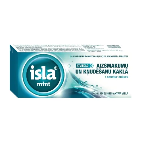Product image of ISLA Mint pastilas, 30 gab.