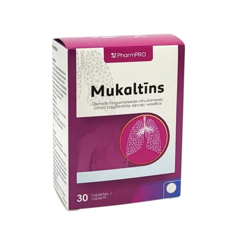 Product image of Mukaltīns 50 mg tabletes, 30 gab