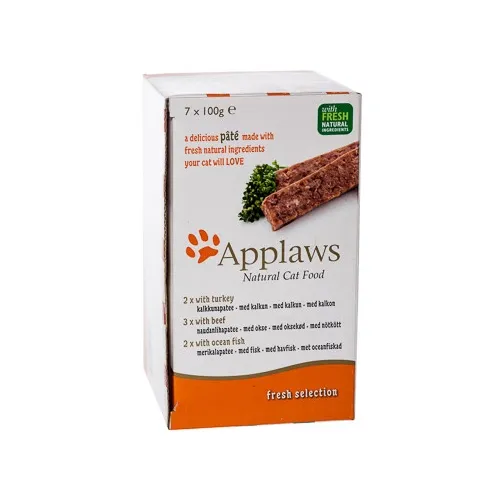 Applaws kaķu pastēte izlase tītars/liellops/zivs 100g N7 (6008) - Produkta attēls 