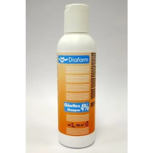 Diafarm ChlorHex šampūns 4% suņīem, kaķiem 150ml - Produkta attēls 1