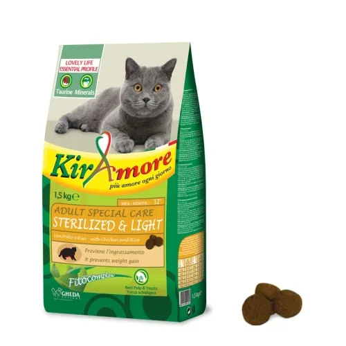 KIRAMORE KAĶU SAUSĀ B STERILIZED VISTA/RĪSI 1.5KG /2138 - Produkta attēls 