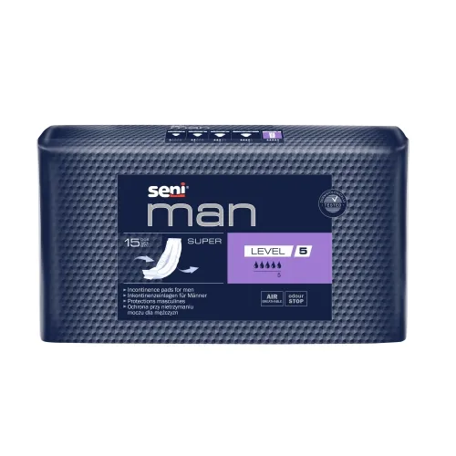 Product image of SENI MAN SUPER (Level 5) uroloģiskie ieliktņi vīriešiem, 15 gab.