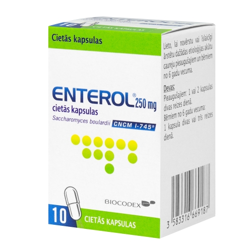 ENTEROL 250mg kapsulas, 10 gab.