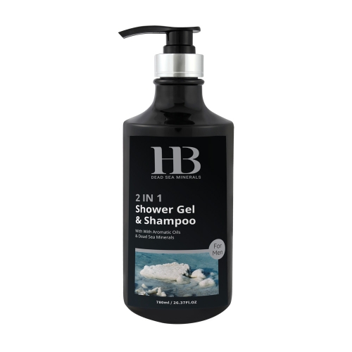 Product image of HB Dead Sea Minerals dušas gēls & šampūns vīriešiem, 780 ml