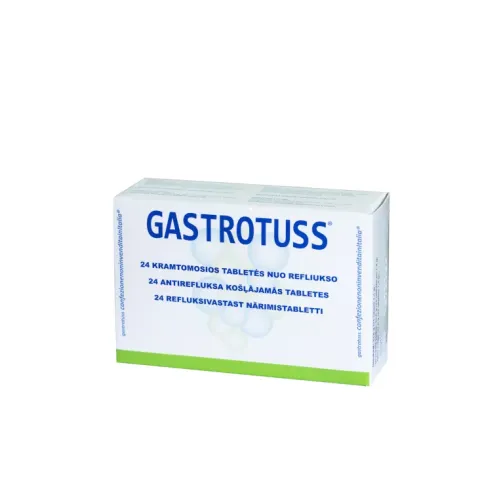 GASTROTUSS antirefluksa košļājamās tabletes, 24 gab.