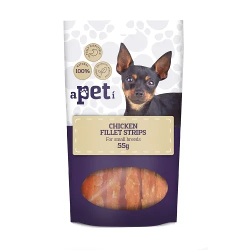 APETI VISTAS FILEJAS STRĒMELES SUŅIEM 55G - Produkta attēls 