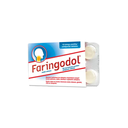 Faringodol 150 mg sūkājamās tabletes, N16 - Produkta attēls 1