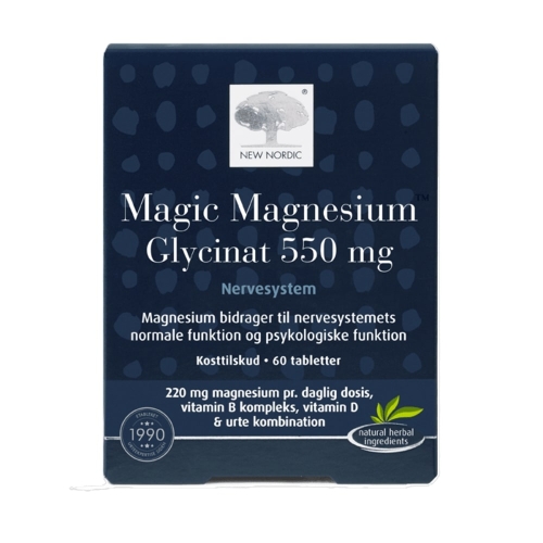 NEW NORDIC Magic Magnesium Glycinat tabletes, 60 gab.