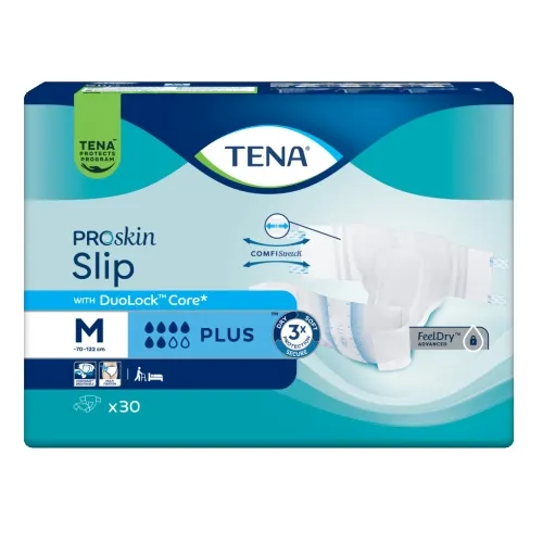 TENA Slip Plus autiņbikses, M izmērs (70–122cm), 30 gab.