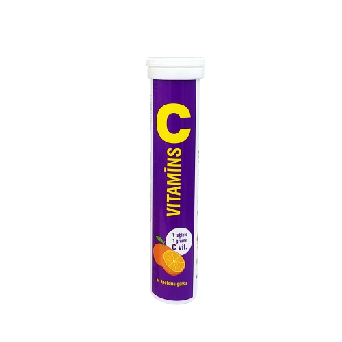 Product image of C vitamīns 1000 mg ar apelsīnu garšu putojošas tabletes, 20 gab