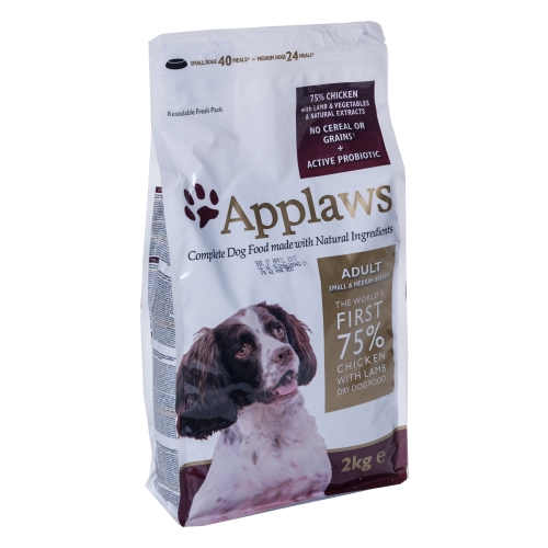 Applaws suņu sausā barība mazām&vid. šķirnēm vista/jērs 2kg - Produkta attēls 