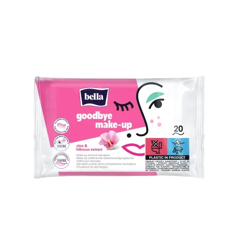 Product image of BELLA mitrās salvetes kosmētikas noņemšanai, 20 gab.