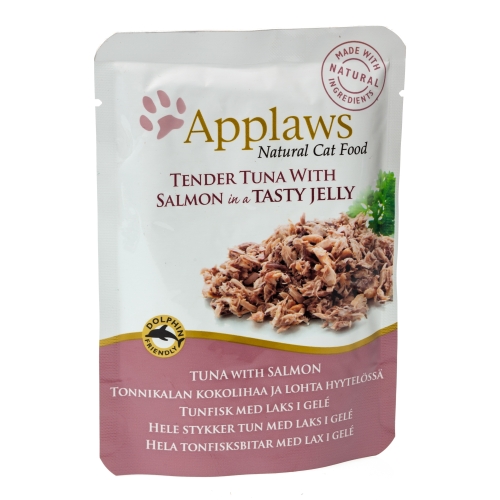Applaws kaķu mitrā barība paciņā tuncis/lasis želejā 70g (8256) - Produkta attēls