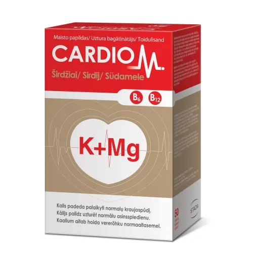 CARDIO M K+Mg tabletes, 50 gab.