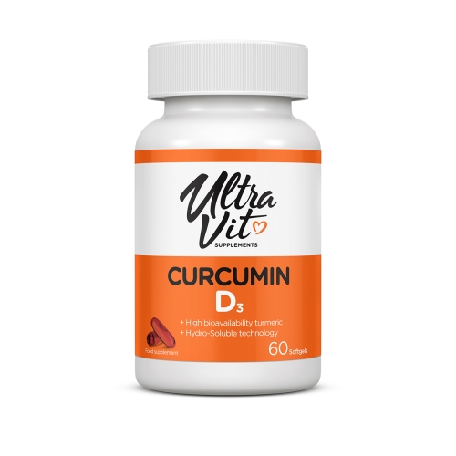 ULTRAVIT Curcumin D3 Softgels kapsulas, 60 gab.